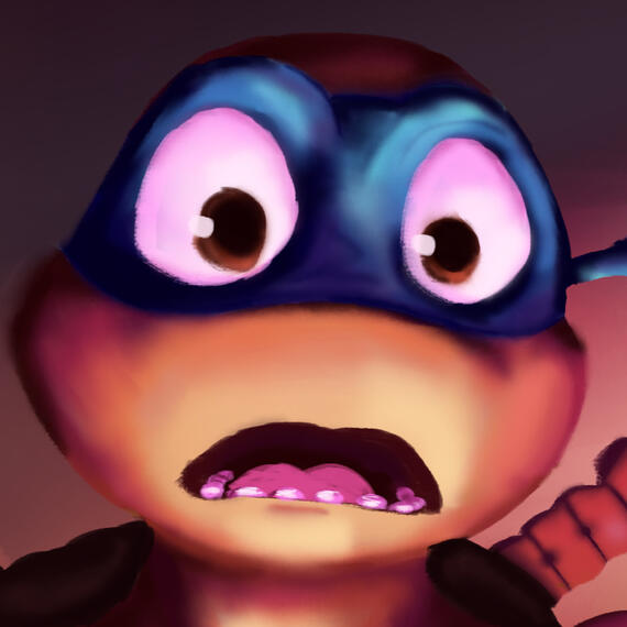 Art of Leonardo looking down