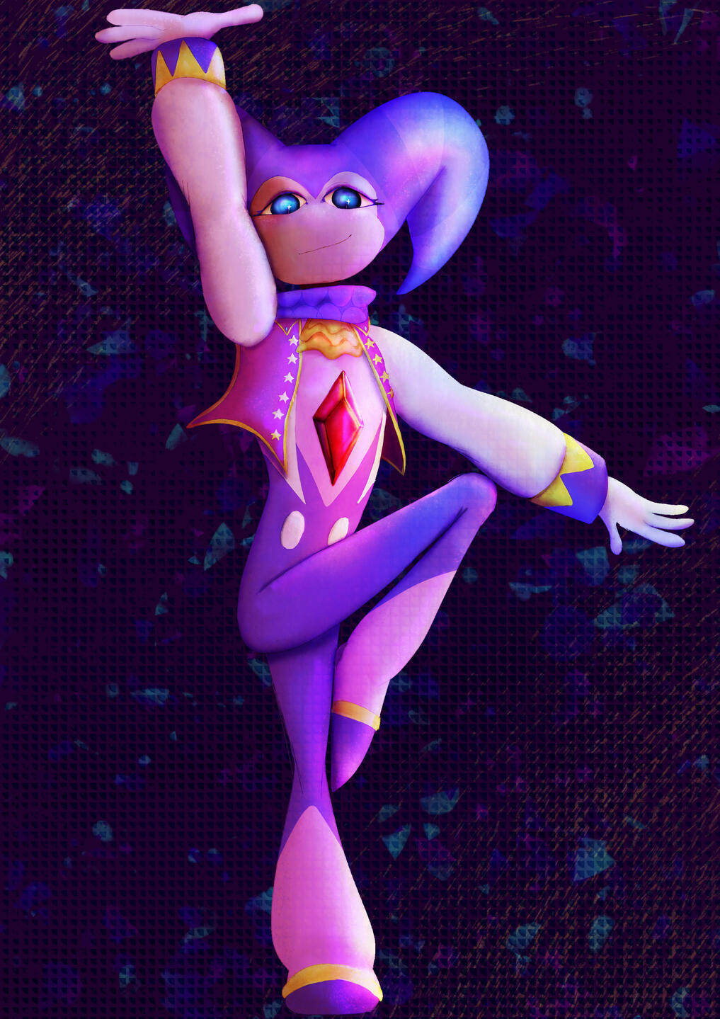 Art of NiGHTS posing dramatically