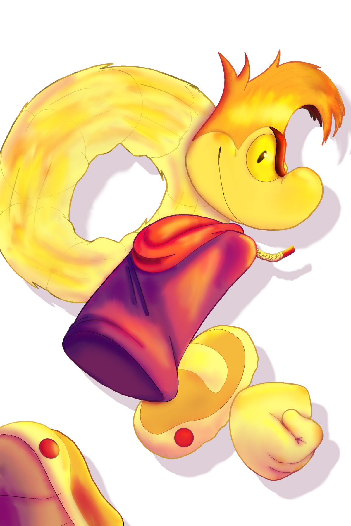 Art of Rayman getting ready to punch